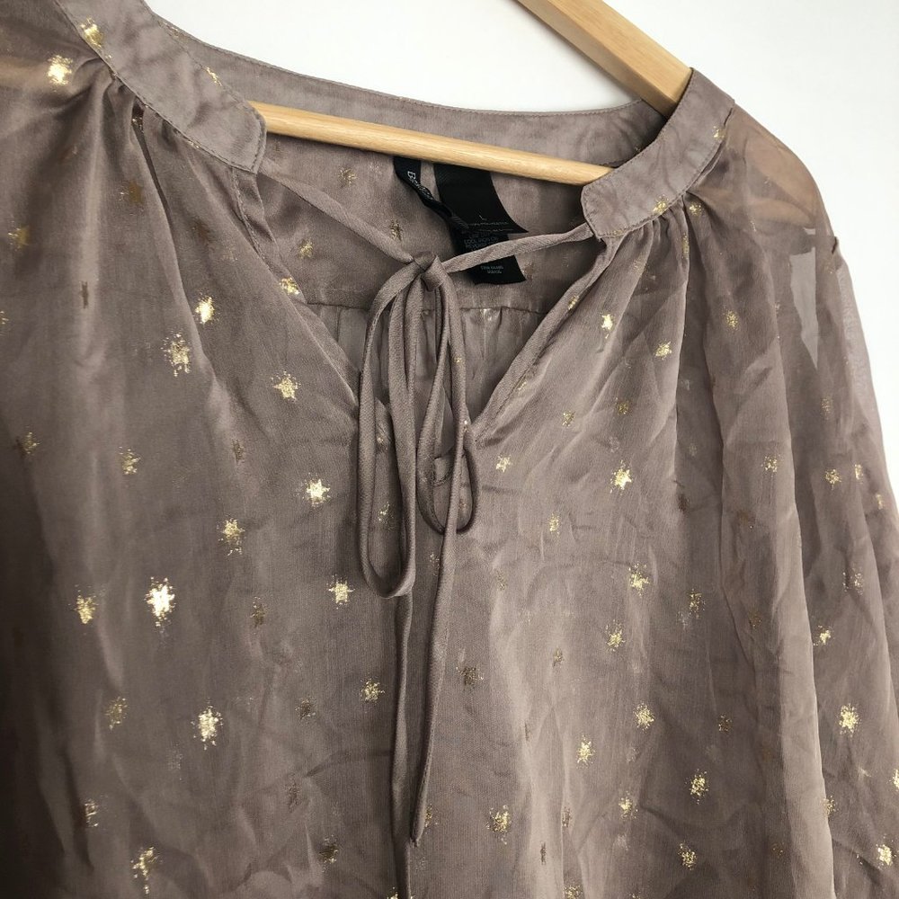 Bisou Bisou Sheer Top with Metallic Detail! - Picture 3 of 5